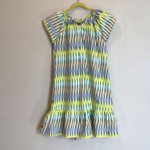 Tea Collection ruffle yellow printed dress